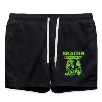 Des collations qui font que tous les jours se sentent chanceux pour la Saint-Patrick - Short de bain - noir - Devant - AI Model Male 185 light (185cm)
