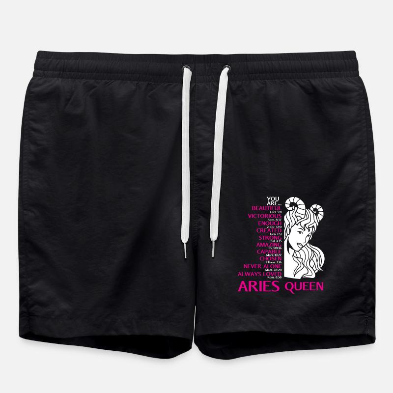 Sternzeichen Widder - Badeshorts - Schwarz
