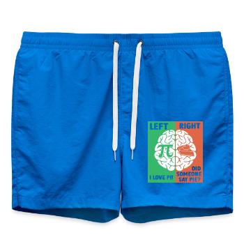 Le cerveau gauche aime Pi, le cerveau droit a envie de tarte - Short de bain - cobalt blue - Devant