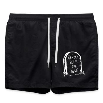 Gender Roles Are Over - Swim Trunks - black - Front - AI Model Male 185 light (185cm)