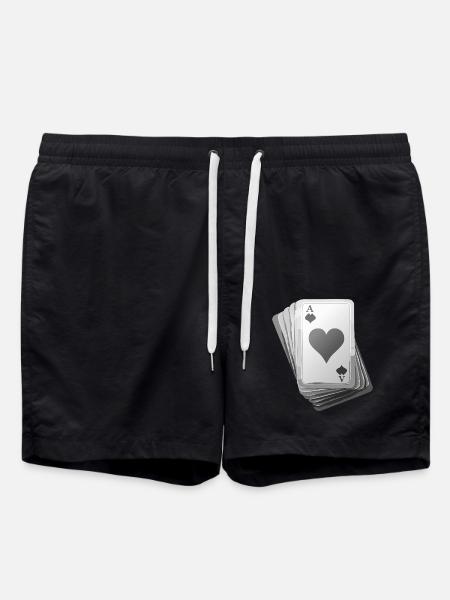 Cards black/white - Badeshorts - Schwarz