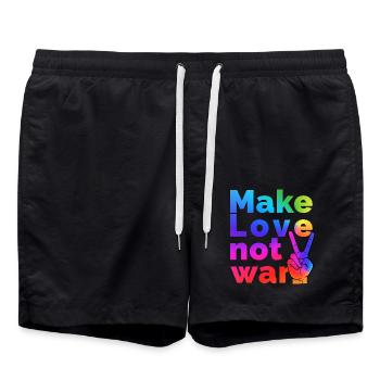 Faire l’amour - Short de bain - noir - Devant - AI Model Male 185 light (185cm)