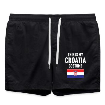 C’est mon costume de Croatie - Short de bain - noir - Devant - AI Model Male 185 light (185cm)