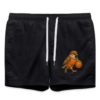 Ulmer Spatzen Basketball - Swim Trunks - black - Front - AI Model Male 185 light (185cm)