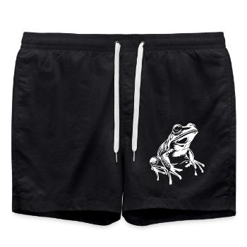 Graphique de grenouille - Short de bain - noir - Devant - AI Model Male 185 light (185cm)