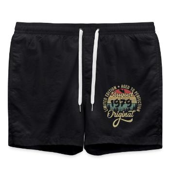 Août 1979 Cadeau d’anniversaire Août 1979 Août - Short de bain - noir - Devant - AI Model Male 185 light (185cm)