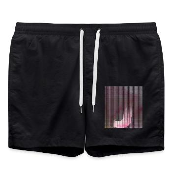 Letter J, Name, der Buchstabe J - Badeshorts - Schwarz - Vorne - AI Model Male 185 light (185cm)