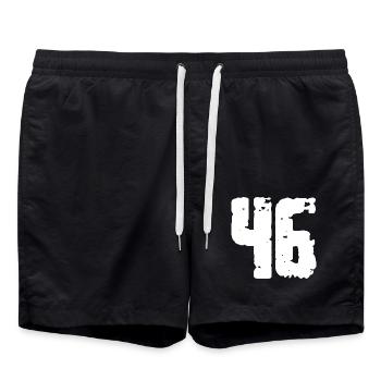 46 Number Vintage - Swim Trunks - black - Front - AI Model Male 185 light (185cm)