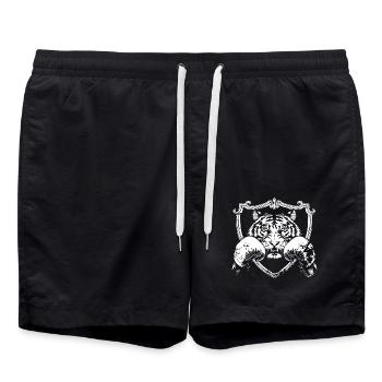 Tiger Boxer Boxen MMA - Badeshorts - Schwarz - Vorne - AI Model Male 185 light (185cm)