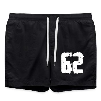 62 Nombre Vintage - Short de bain - noir - Devant - AI Model Male 185 light (185cm)