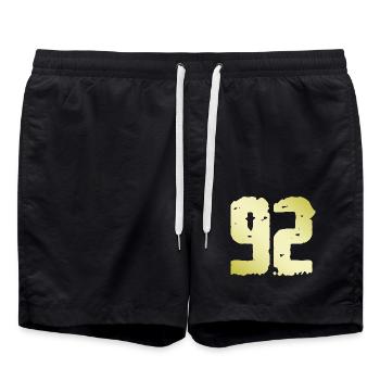92 Number Vintage - Swim Trunks - black - Front - AI Model Male 185 light (185cm)
