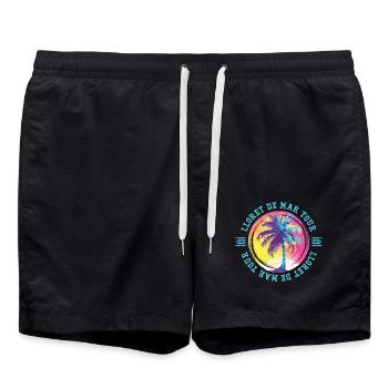 Lloret de Mar Tour Palmiers Coloré - Short de bain - noir - Devant - AI Model Male 185 light (185cm)
