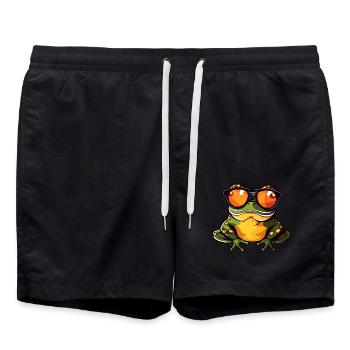 Frog Funny Cool - Swim Trunks - black - Front - AI Model Male 185 light (185cm)