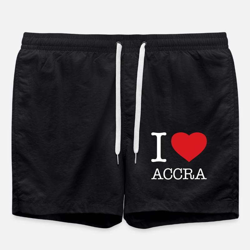 J’AIME ACCRA, Ghana - Short de bain - noir