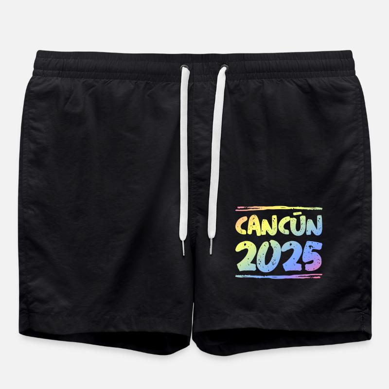 Cancun 2025 Bunt - Badeshorts - Schwarz