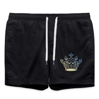Couronne royale - Short de bain - noir - Devant - AI Model Male 185 light (185cm)