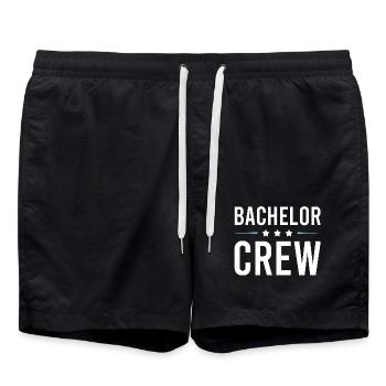 Bachelor Crew - Badeshorts - Schwarz - Vorne - AI Model Male 185 light (185cm)