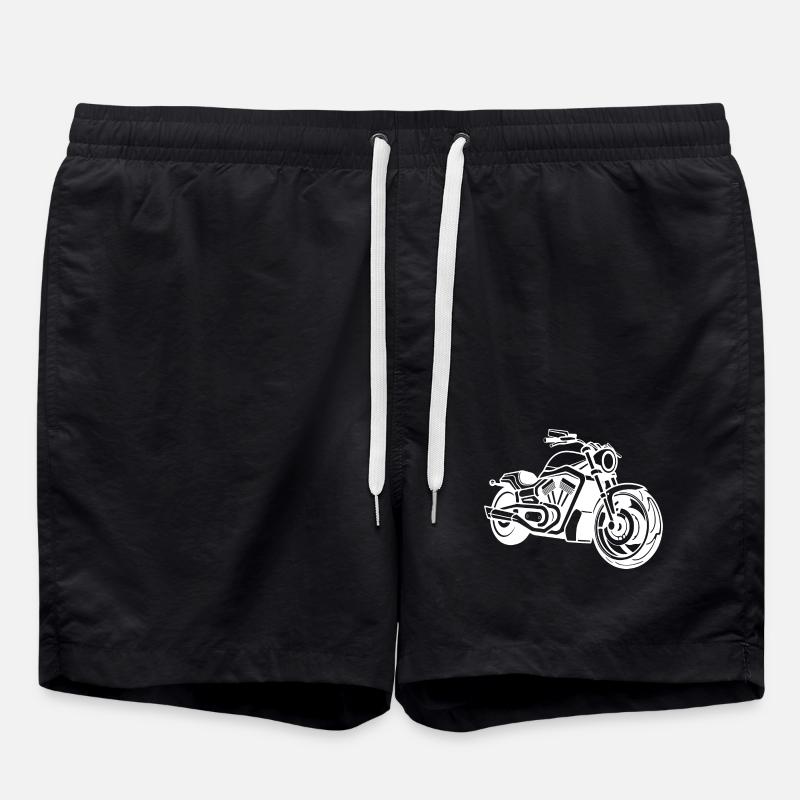 Motorcycle Biker - Swim Trunks - black