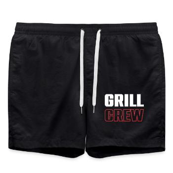 Grill Crew - Badeshorts - Schwarz - Vorne - AI Model Male 185 light (185cm)