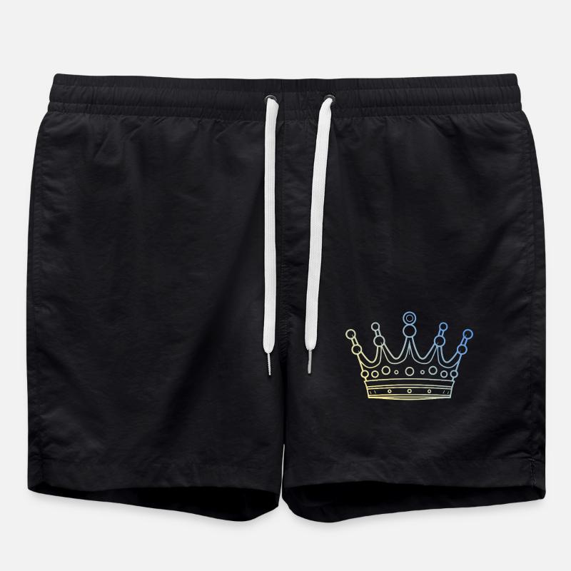 Crown Symbol - Swim Trunks - black