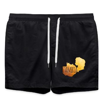 Zambia - Badeshorts - Schwarz - Vorne - AI Model Male 185 light (185cm)