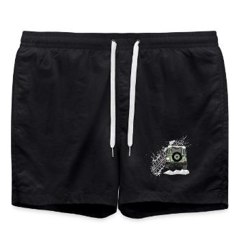 Defender Splash Rear - Swim Trunks - black - Front - AI Model Male 185 light (185cm)