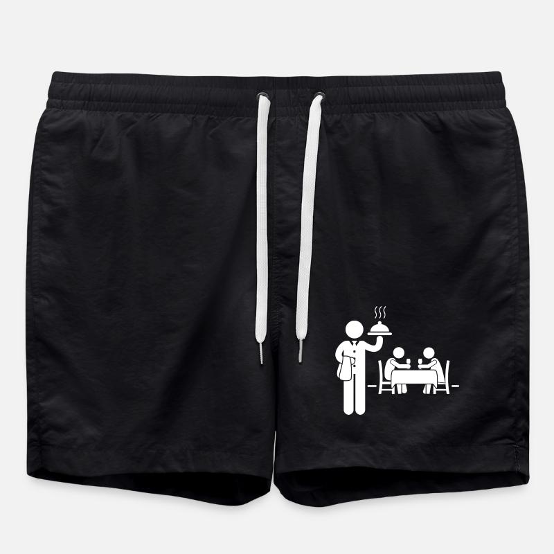 Waitress Waiter - Swim Trunks - black