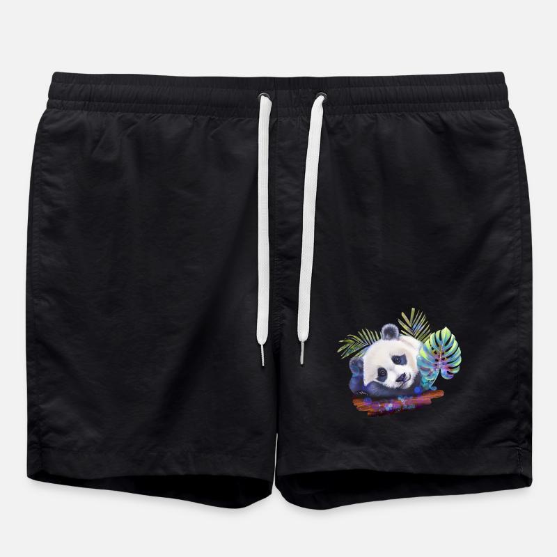 Panda - Swim Trunks - black