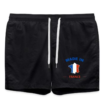 Made in France - Short de bain - noir - Devant - AI Model Male 185 light (185cm)
