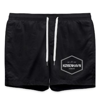 Danmark de l’emblème de K København - Short de bain - noir - Devant - AI Model Male 185 light (185cm)