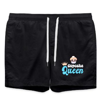 Cupcake Backen Bäckerin - Badeshorts - Schwarz - Vorne - AI Model Male 185 light (185cm)