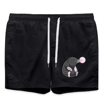 Gomme à mâcher taupe - Short de bain - noir - Devant - AI Model Male 185 light (185cm)