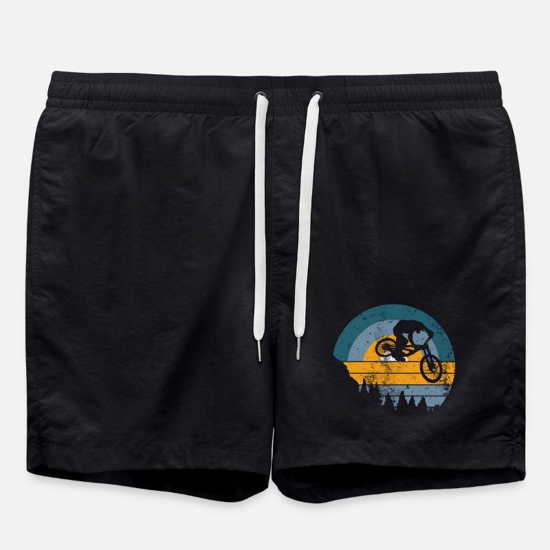 Sunset MTB Jump Silhouette - Swim Trunks - black