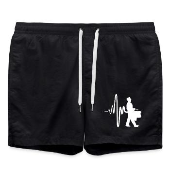 Tambour de parade - Short de bain - noir - Devant - AI Model Male 185 light (185cm)
