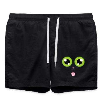 La langue au chat - Short de bain - noir - Devant - AI Model Male 185 light (185cm)