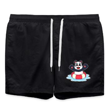 Panda Swim Ring Été - Short de bain - noir - Devant - AI Model Male 185 light (185cm)