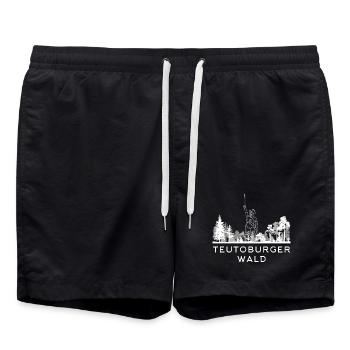 Teutoburger Wald - Badeshorts - Schwarz - Vorne - AI Model Male 185 light (185cm)