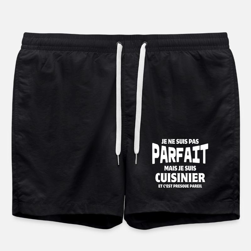 cuisiner, cuisinier, super cuisinier - Short de bain - noir