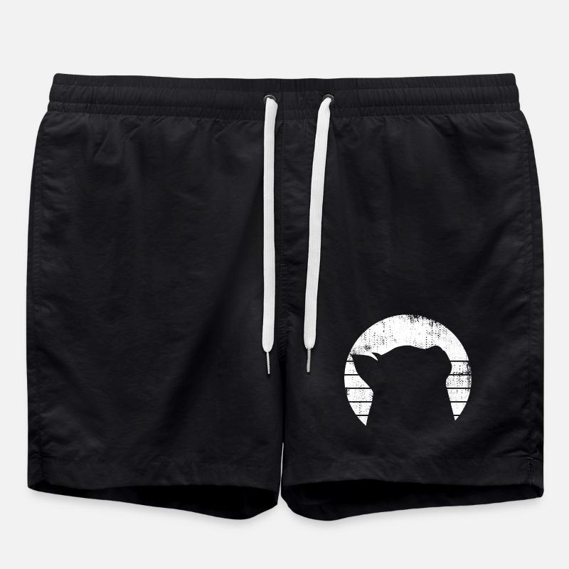 Dessin de chat - Short de bain - noir