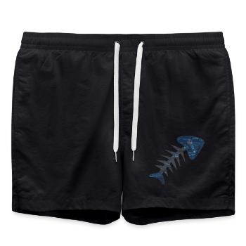 FISH. APRIL FOOL - Swim Trunks - black - Front - AI Model Male 185 light (185cm)