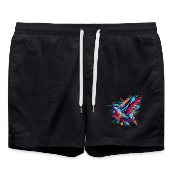 Kolibri - Badeshorts - Schwarz - Vorne - AI Model Male 185 light (185cm)