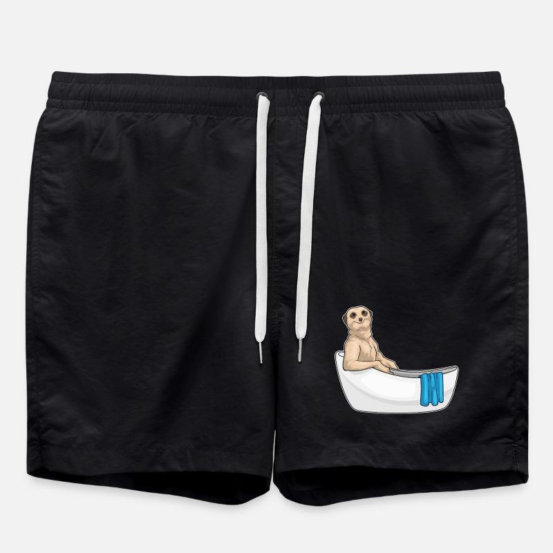 Meerkat Bathing Bathtub - Swim Trunks - black
