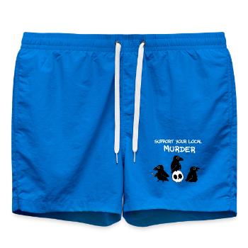 Support your local murder - Swim Trunks - cobalt blue - Front