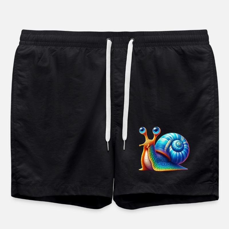 Schnecke - Badeshorts - Schwarz