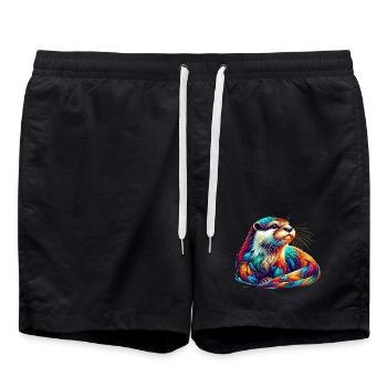 Loutre - Short de bain - noir - Devant - AI Model Male 185 light (185cm)