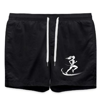 Dessin du coureur - Short de bain - noir - Devant - AI Model Male 185 light (185cm)
