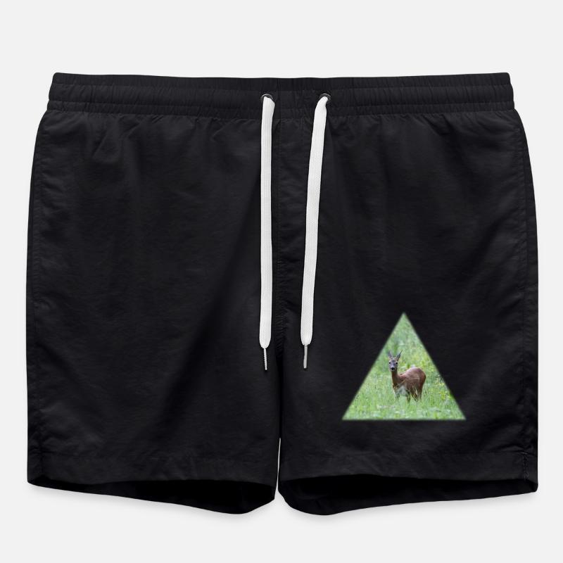 Cerf dans les hautes herbes - Short de bain - noir