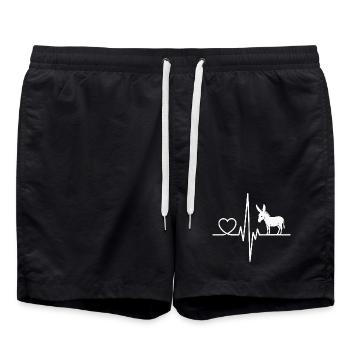Esel - Badeshorts - Schwarz - Vorne - AI Model Male 185 light (185cm)