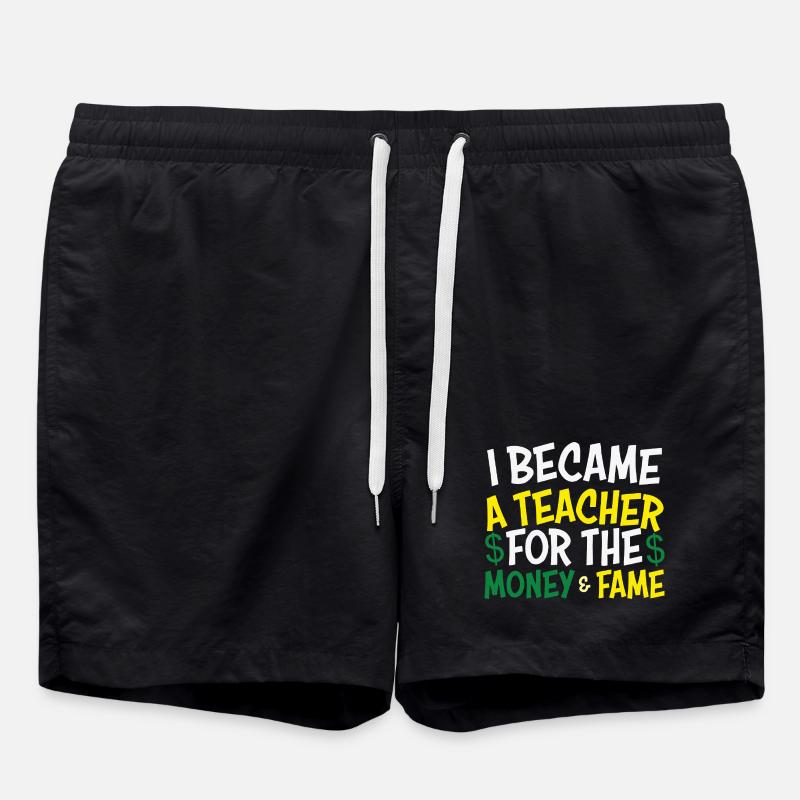Abschlussmotto Lehrer Berufsprägend - Badeshorts - Schwarz