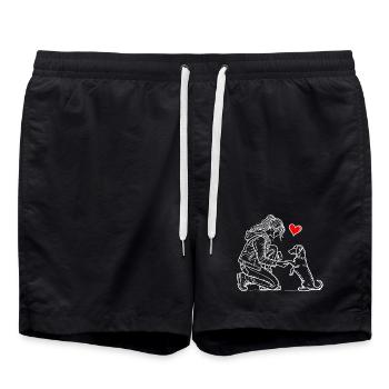 Teckel Chien Teckel Éleveur Teckel Lover Teckel - Short de bain - noir - Devant - AI Model Male 185 light (185cm)